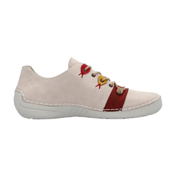 Rieker Läder Sneaker - Dam - Rosa - Snören - RIEKER - Platt Rosa 36