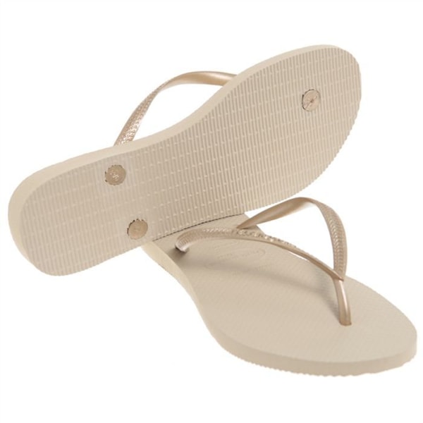 Havaianas Slim Flip Flops för kvinnor - Guld - Mellan fingrarna - Mjuk yta - Svart - 37