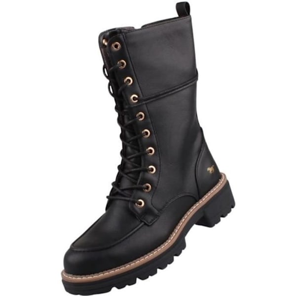 Ankelboots dam - Mustang - Svart - Högt skaft - 4 cm klack - Dragkedja Svart 39