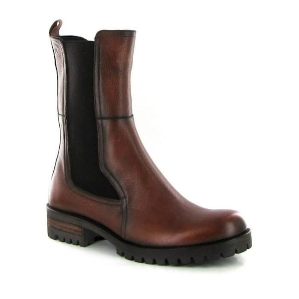 Dorking Boots D8647-IN - Dame - Læder - Brun - Lynlås - Bred hæl - Høj kastanj 39