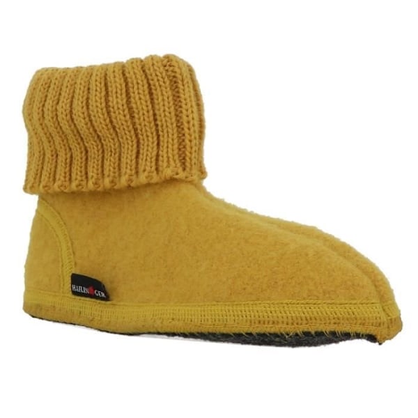 HAFLINGER HUTTENSCHU uldtøfler - Gul - Voksen - Unisex Gul 23