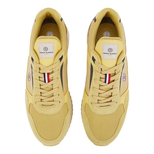 Sneakers - SERGE BLANCO - CHAMONIX Yellow - Platt klack - Spetsar - Sammet, nubuck Gul 44