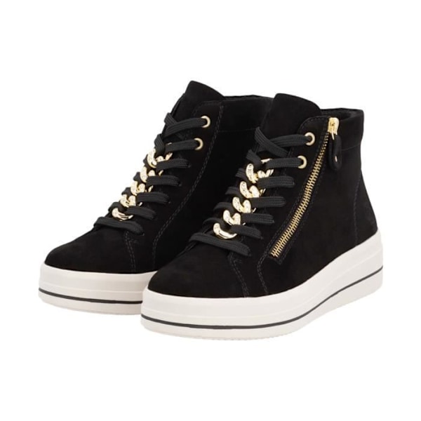 Remonte Goatsuede High Top Læder Sneaker - Sort - Damer - Snørebånd - Flade Svart 38