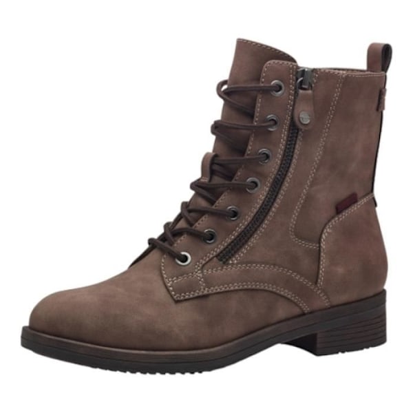 Ankelboots - Tamaris - 12510741 - Brun - Platt klack - Dragkedja - Sammet/Nubuck - 37