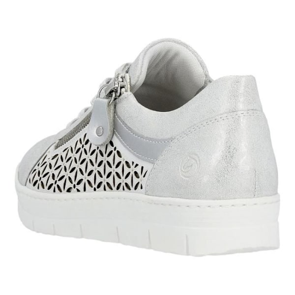 Sneakers dam - REMONTE D5830 - Platt klack - Dragkedja - Silver Pengar 39