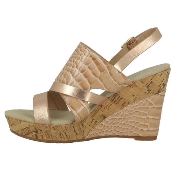 LES PETITES BOMBES kilesandaler til kvinder - Meline model - 10 cm hæl - Slange- og iriserende print - Beige Beige 41