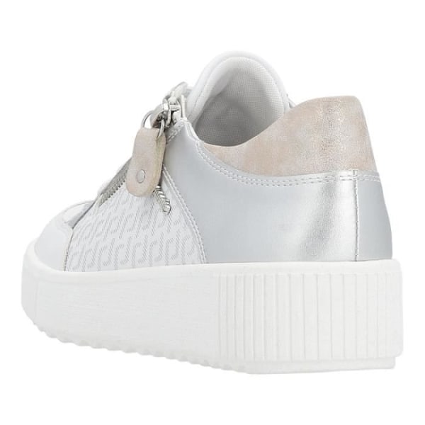 Sneakers dam - REMONTE R7901 Vit - Platt klack - Dragkedja - Läder Vit 36