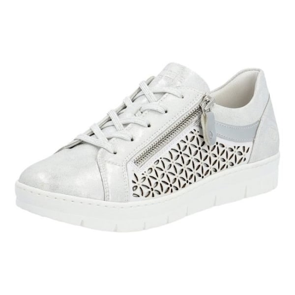 Sneakers dam - REMONTE D5830 - Platt klack - Dragkedja - Silver Pengar 39