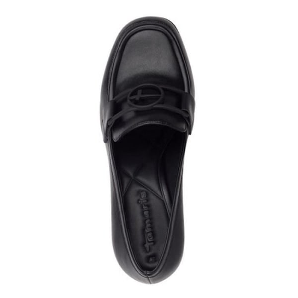 Loafers dam - TAMARIS 2441720 - Bred klack - Svart - Syntet Svart 39