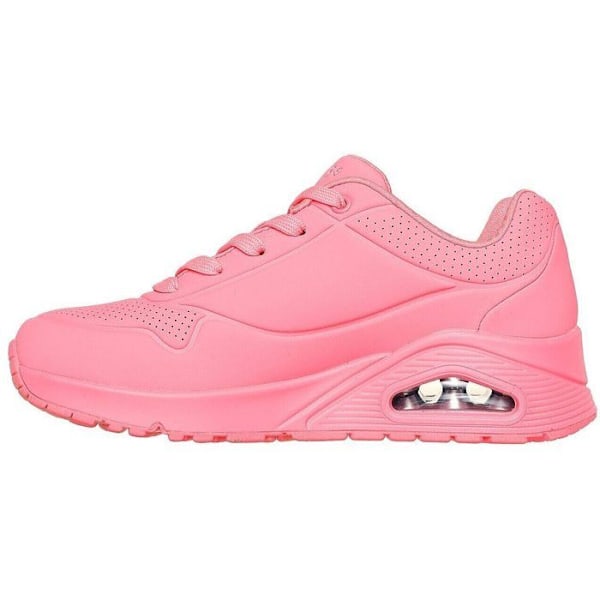 Damesneakers - SKECHERS UNO Pink - Flad hæl - Snørebånd - Syntetisk Rosa 37