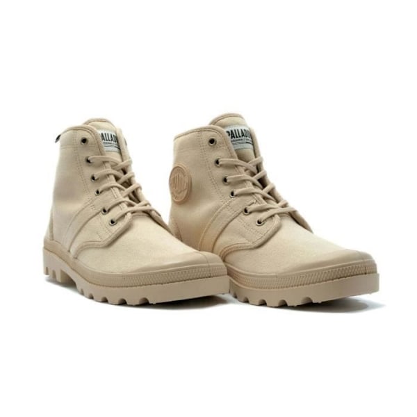 Palladium Pallabrousse ankelboots - Beige - Canvas - Höga - Spetsar Alla öken-m 47