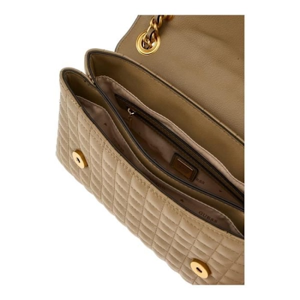 GUESS väska - TIA LYX SATCHEL Beige Klok