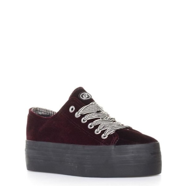 Platform sneakers - SIXTYSEVEN - Lanzu kvinde 75070 - Bourgogne fløjls tekstil - Matchende snørebånd Bordeaux 37