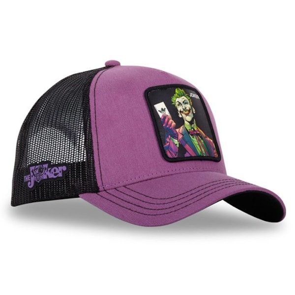 CAPSLAB Casquette DC Comics Joker Man - Trucker - Lila | Svart - Rundskärm Lila Unik storlek