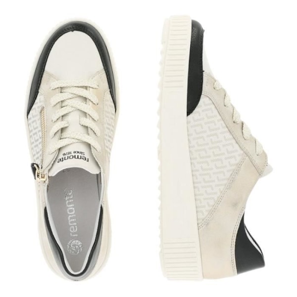 Sneakers dam - REMONTE R7901 Vit - Platt klack - Dragkedja - Läder Vit 37