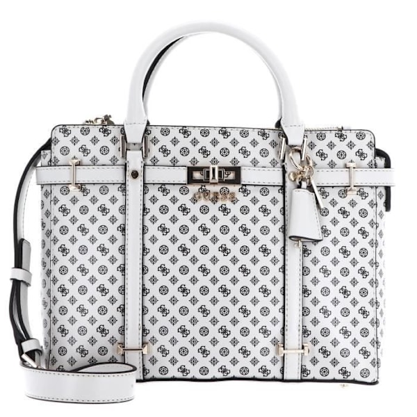 GUESS Emilee Luxury Satchel Stone Logo [246784] - håndtaske