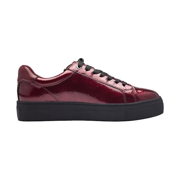 Tamaris Low Leather Sneaker - Burgundy - Dam - Snören - Platt Bordeaux 41