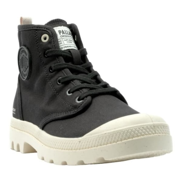 Ankelboots - PALLADIUM - PAMPA HI ZIP ORGANIC - Svart - Textil - Platt klack - Dragkedja Svart 42