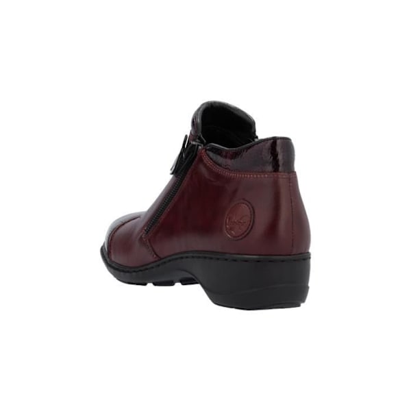 Rieker Flowerrido Boots - Röd - Läder - Dam - Zip - Platt - Medium Röd 38