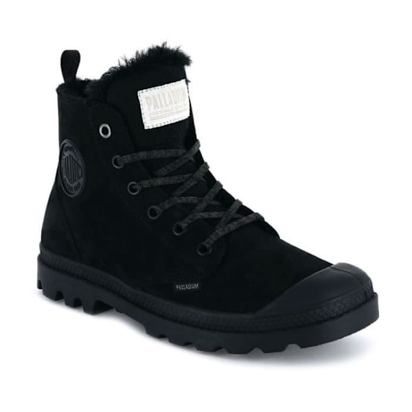 Palladium PAMPA HI ZIP WL pälsfodrade ankelstövlar - Dam - Läder - Svart Svart 36