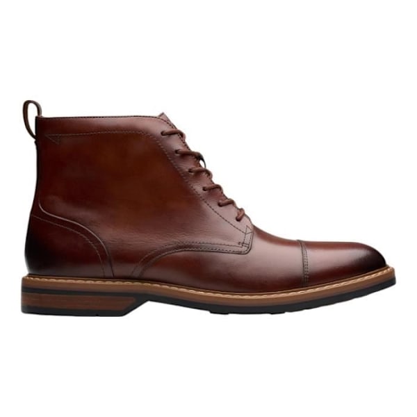 Ankelboots - Clarks - ALDWIN CAP MID - Brun - Platt klack - Dragkedja - Läder kastanj 44