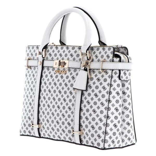 GUESS Emilee Luxury Satchel Stone Logo [246784] - håndtaske