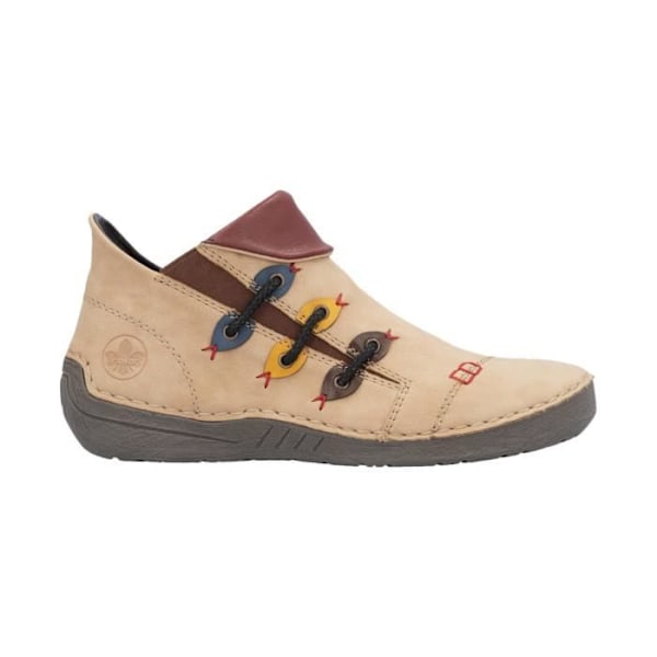 Rieker Kalpi Zip Ankel Boot - Beige - Dam - Hög - Platt - Läder - 39