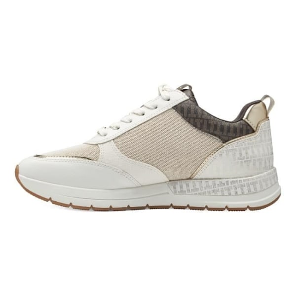 Sneakers dam - TAMARIS - 23732-41 Beige - Platt klack - Dragkedja - Sammet och nubuck Beige 40