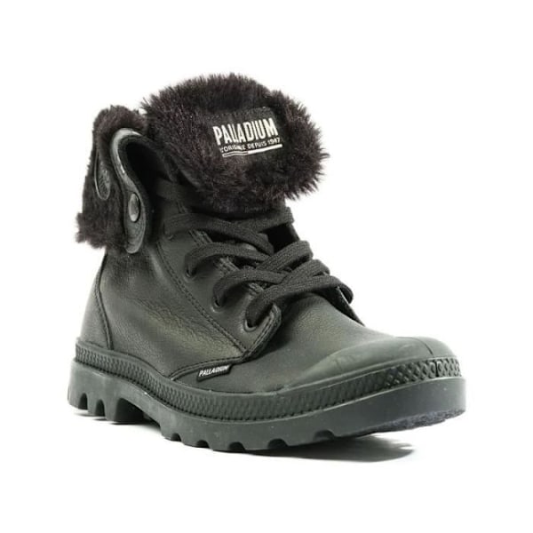 Ankelboots dam - PALLADIUM - BAGGY NBK W - Svart - Läder - 3 cm platt klack Svart 40