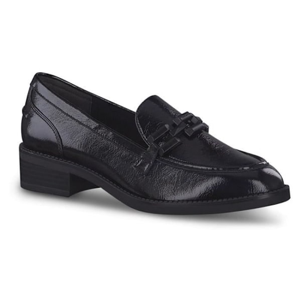 Loafers - TAMARIS - 2430129 - Bred hæl - Sort - Syntetisk sort 40