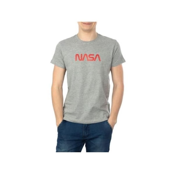 NASA grå herre-t-shirt - Regular fit - Korte ærmer - 85 % bomuld grå jag