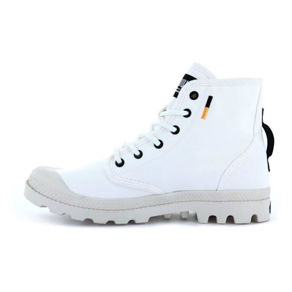 PALLADIUM PAMPA HI HT hvide ankelstøvler - 3 cm flad hæl - Snørebånd - Rund tå Vit 45