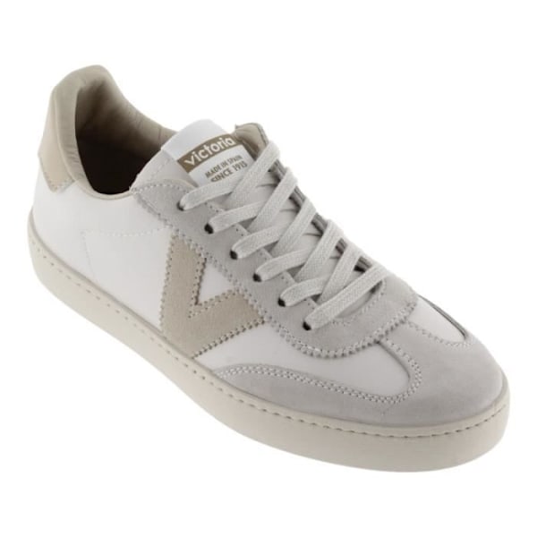 Sneakers - VICTORIA - 1126184 Vit - Platt klack - Sammet och nubuck - Rund tå Vit 41