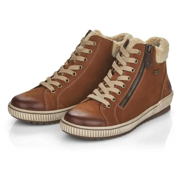 Remonte Columbo Läder Sneaker - Rieker - D0770 - Dam - Brun - Exceptionell komfort kastanj 38