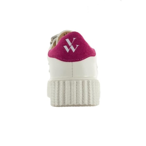 VANESSA WU VICKY fuchsia modesneakers - Vuxen - Syntet - Snören - Platta Vit 37