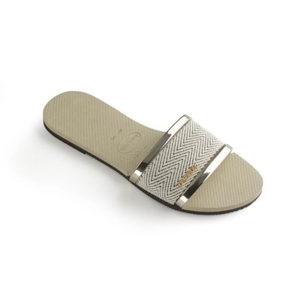 Havaianas You Trancoso Premium muldyr til kvinder - beige/guld - Åben - Til at glide på - Tekstil/Syntetisk Beige/guld 37