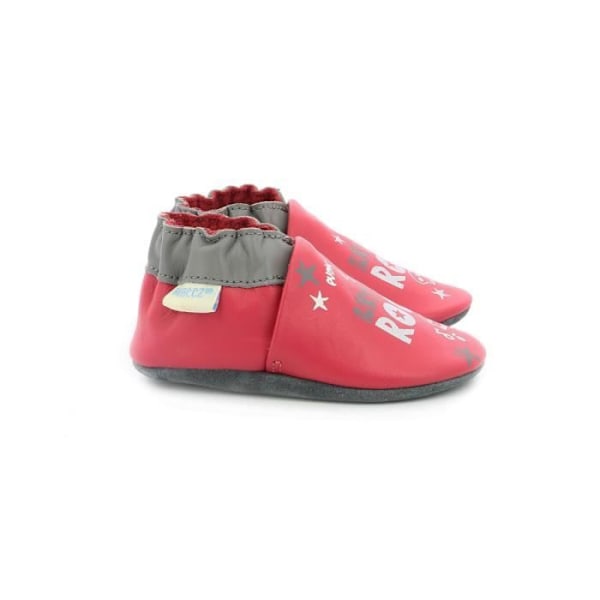 Pink Girl's Leather Slipper - Robeez - Let It Rock - Vår/Sommar - Omslutande stängning - Optimal komfort fuchsia 17