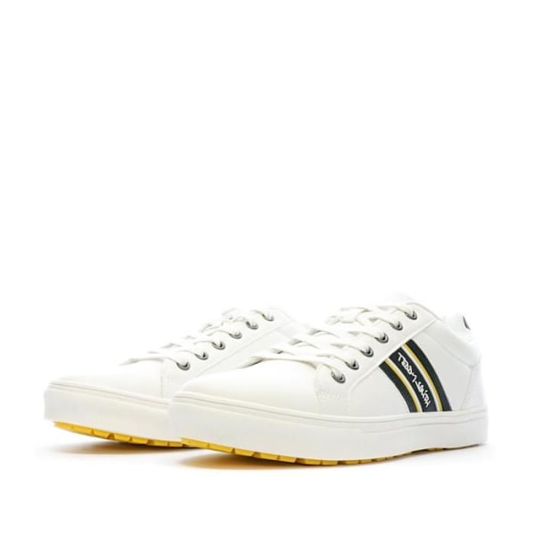 Herre sorte city fashion sneakers - Teddy Smith - Snørebånd - Metaløjer - Streetwear look Vit 42