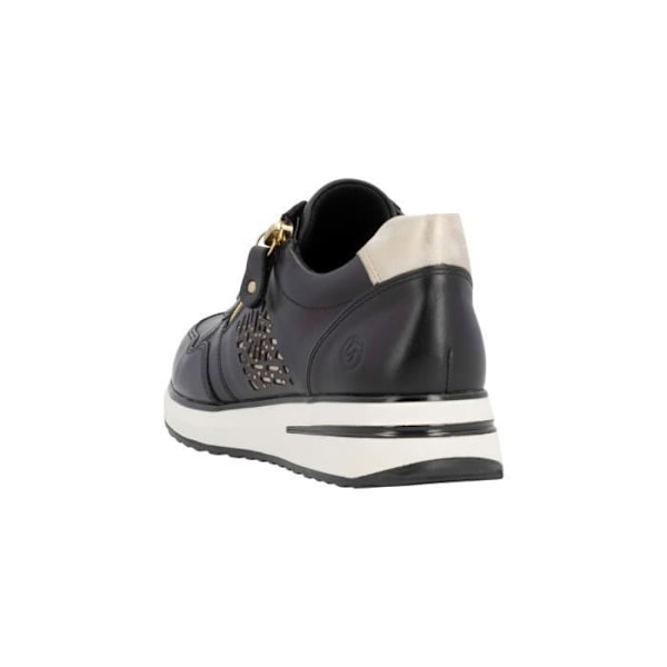 Remonte Minato Low Leather Sneaker - Svart Combi - Dam - Snören - Platt Svart kombi 39