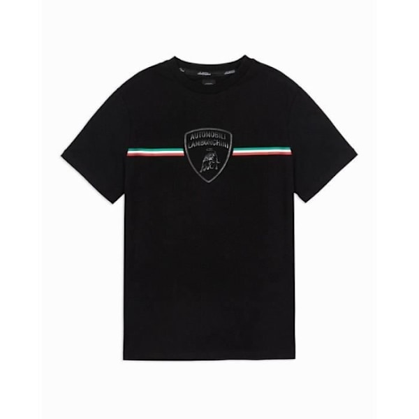 Lamborghini MAGLIETTE herrt-shirt - Svart - Vanligt snitt - Korta ärmar - Rundad krage Svart XL