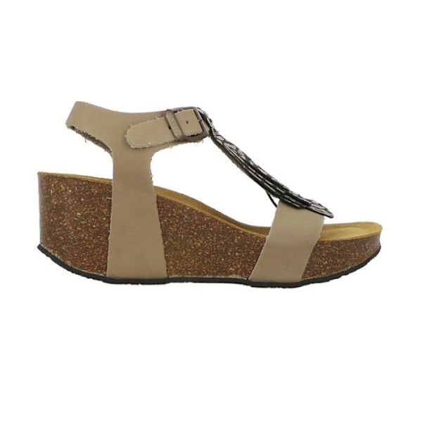 Damsandaler - PLAKTON SO TONKA - 6 cm kilklack - Beige Beige 39