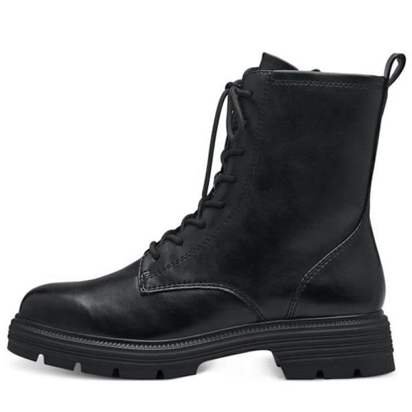 Ankelboots dam - Tamaris - Svart - Läder - Dragkedja - 45mm blockklack Svart 38