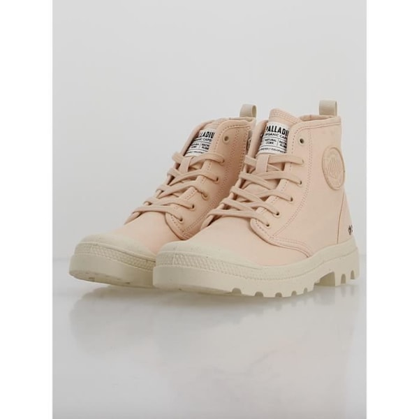 Sko med høj top - Palladium - Pampa hi zip økologisk peaskin - Damer - Pink - Snørebånd Rosa 38