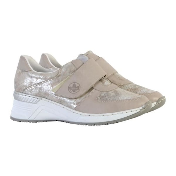 Rieker Eagle Læder Sneaker - Damer - Scratch - Wedge - Hvid Multicolor Flerfärgad 39