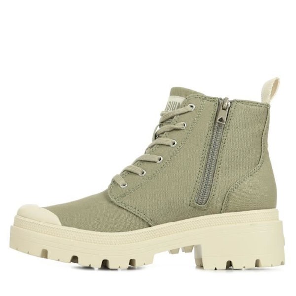 Stövlar - Palladium - Pallabase Twill - Khaki - Bomull - Bred klack Grön 40