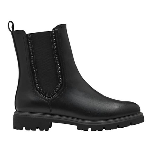 Ankelboots - Marco Tozzi - 22541743 - Svart - Platt klack - Höjd 3 cm - Dragkedja - 36