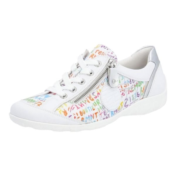 REMONTE sneakers - R3408 Vit - Platt klack - Dragkedja - Läder Vit 40