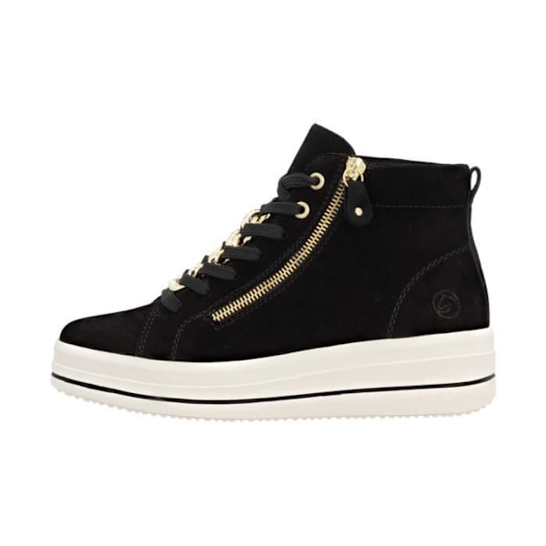 Remonte Goatsuede High Top Læder Sneaker - Sort - Damer - Snørebånd - Flade Svart 41