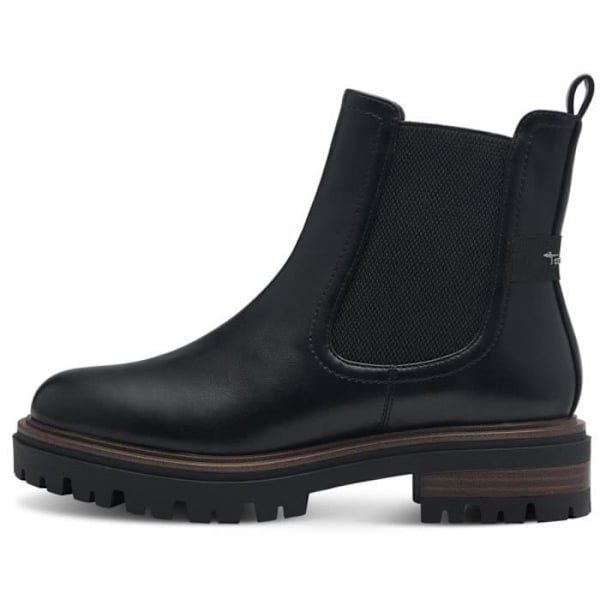 Chelsea Boots - Tamaris - Damer - Sort - Elastik - 45 mm blokhæl - 100% vegansk Svart 40