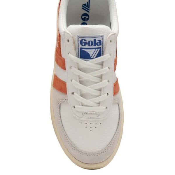 Gola Grandslam Trident sneakers för kvinnor - vit/korallrosa/marinblå - Textil - Spetsar - Platta Vit/korallrosa/marinblå 38